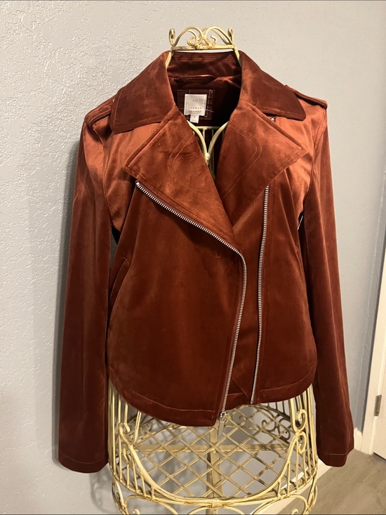 LC Lauren Conrad Jackets & Blazers - Women’s velvet Jacket - Rust Brown